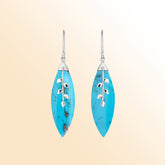 AE-1108-TQ Sterling Silver Earring With Turquoise Shell Jewelry Bali Designs Inc